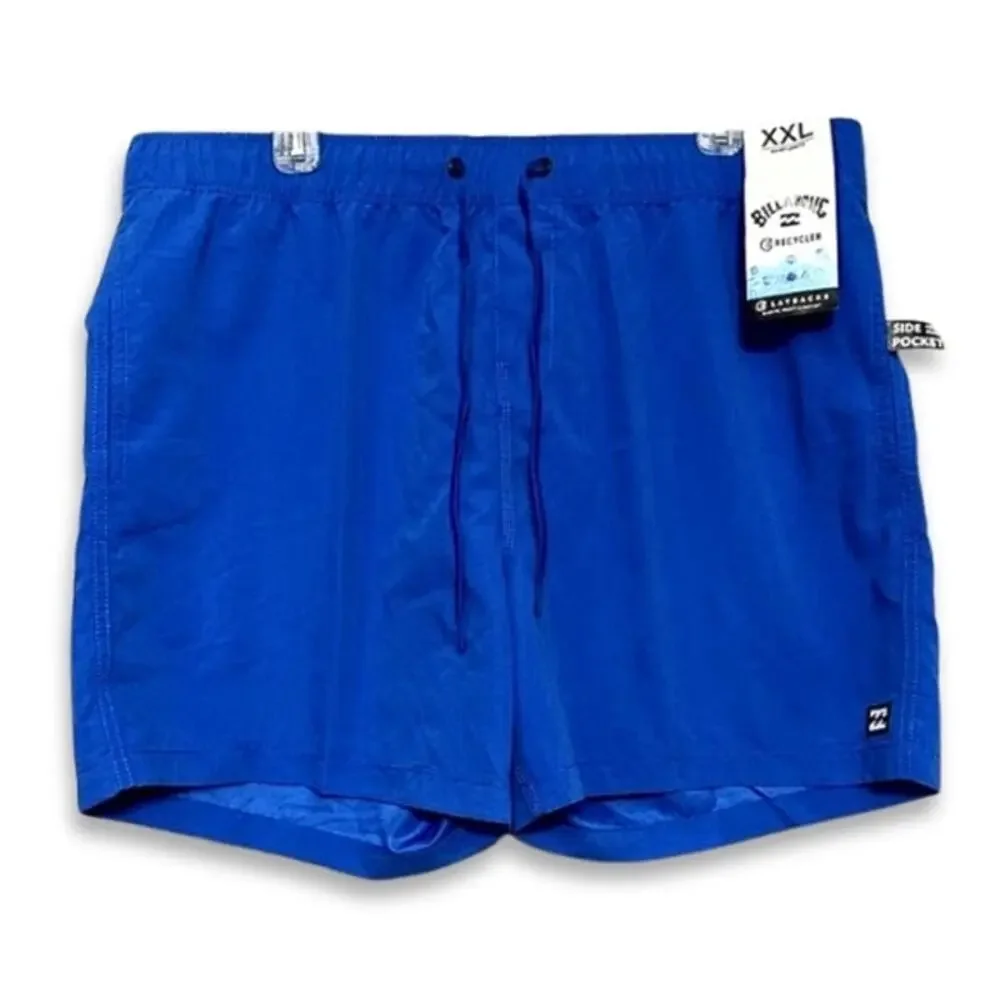 Billabong All Day Board Shorts Layback Side Pockets Cobalt Blue Men's XXL NWT